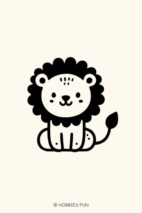 Simple Cute Lion Tattoo
