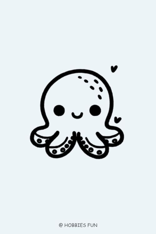 Simple Cute Octopus Tattoo