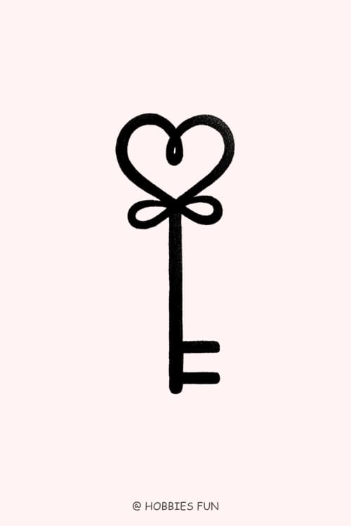 Simple Tattoo Ideas with Meaning, Key and Heart