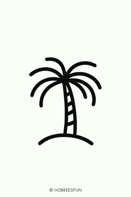 Beginner Drawing Ideas, Palm Tree