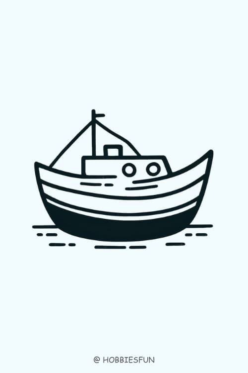 Drawing Inspo For Beginners, Boat