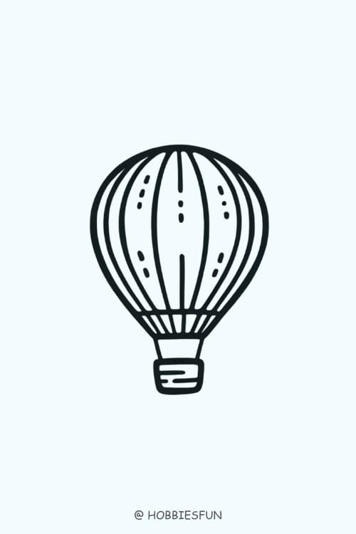 Drawing Prompts For Beginners, Hot Air Balloon