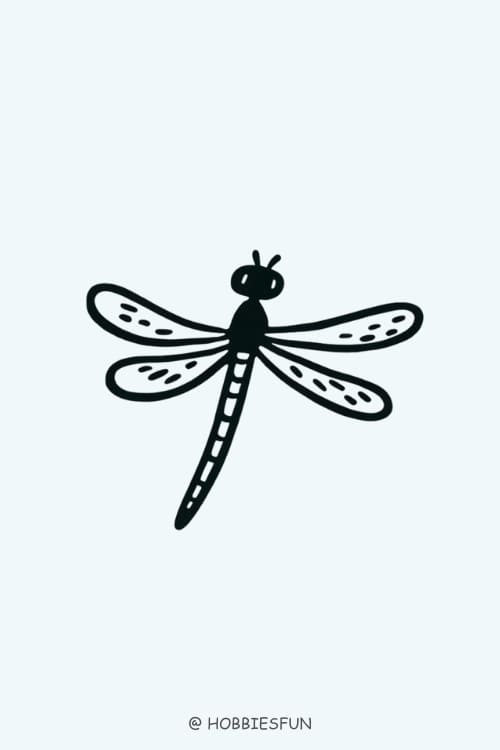 Easy Art Ideas Drawing, Dragonfly