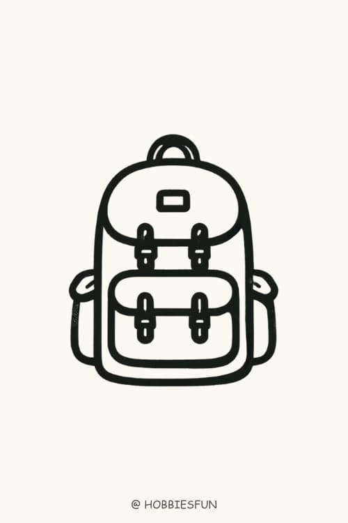Easy Drawing Idea, Backpack