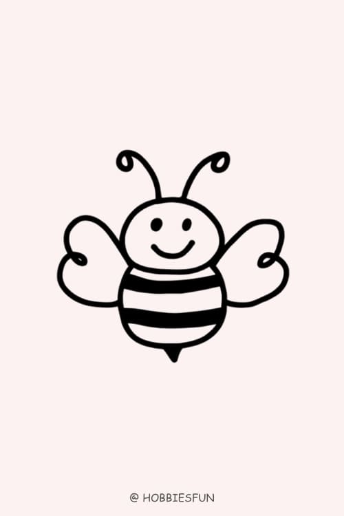 Easy Drawing Idea, Bee