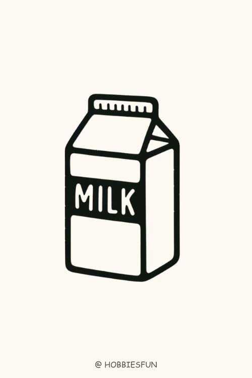 Easy Drawing Idea, Milk Carton