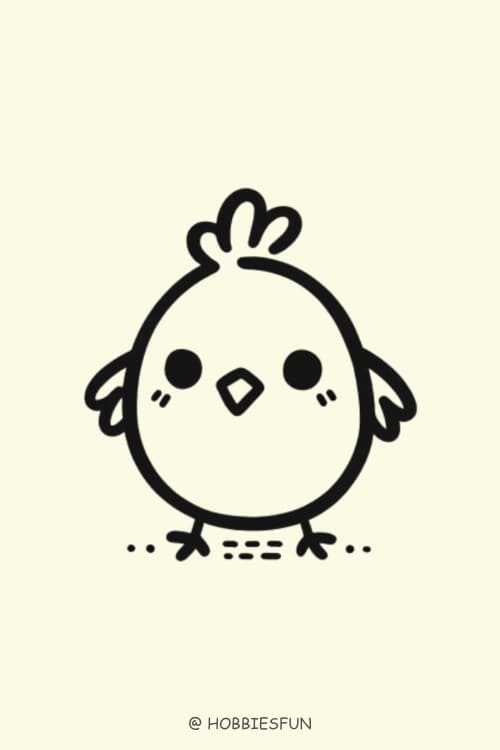 Cute Animal Drawing, Chicken