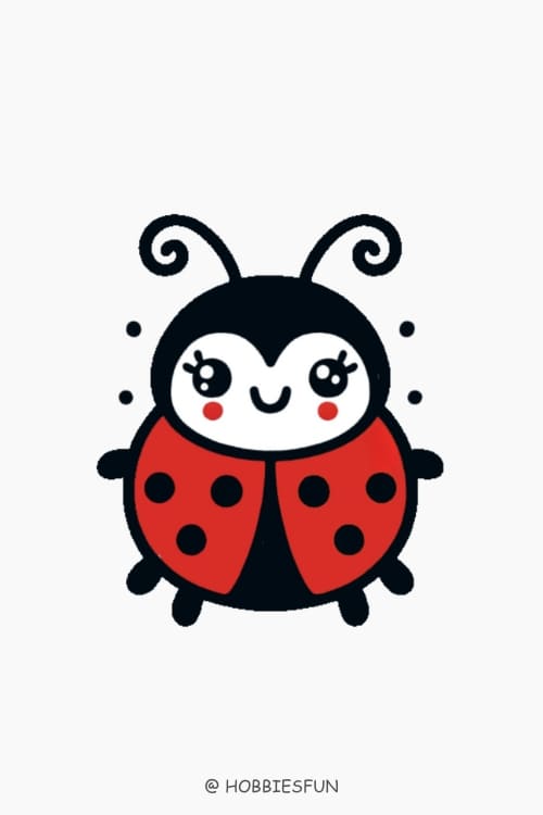 Cute Easy Animal To Draw, Ladybug