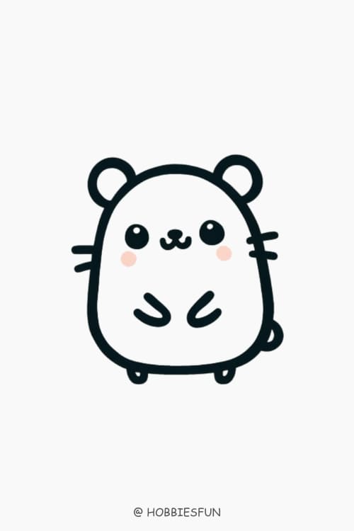 Easy Cute Animal To Draw, Hamster