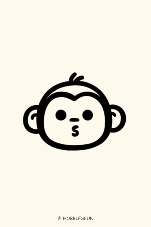 Monkey Face Drawing