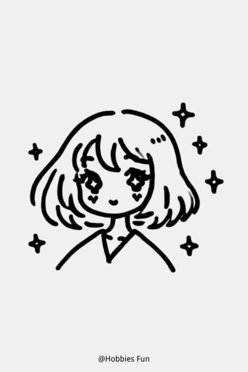 Cute Anime Girl Face Drawing