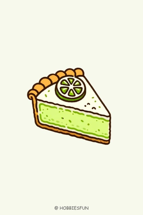 Cute Cake Drawing Easy, Lime Pie Cake
