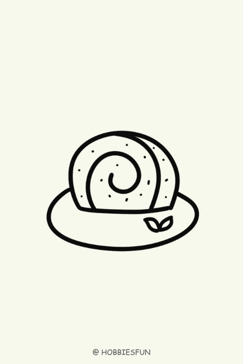 Easy Cake Drawing, Snail-shaped Cake